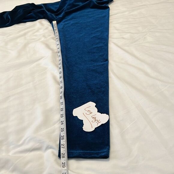 Shein size large blue velvety elastic waist slim pants like new - Picture 7 of 8